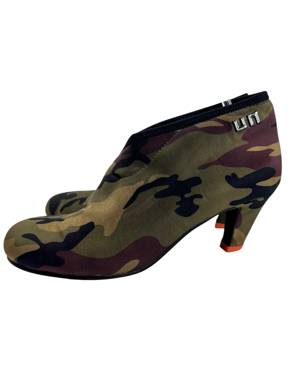 United Nude Fold Mid booties in a camouflage print